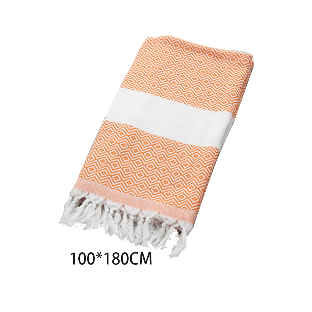 New Oversized Turkish Bath Towel with Tassel Soft Terry Cloth Striped Adult Beach Towel Extra Large Peshtemal Bath Sheet Scarf