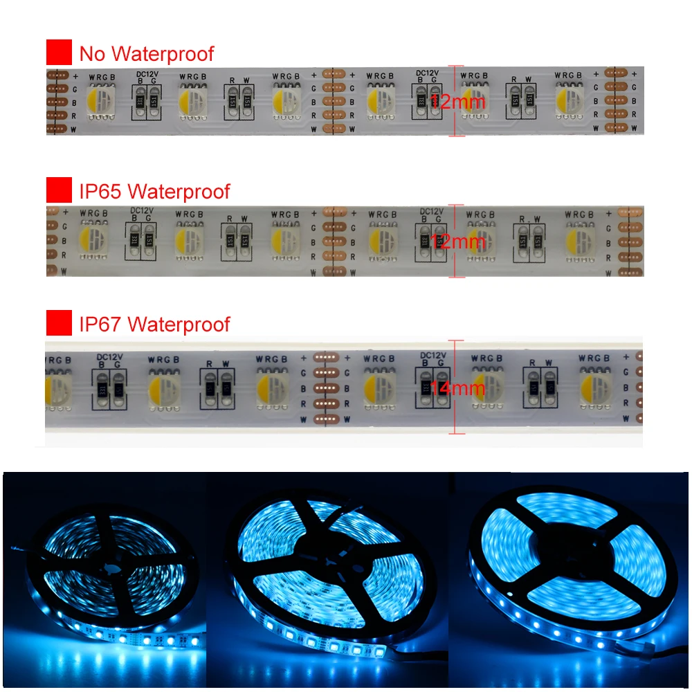 4 в 1 RGBW Светодиодная лента 5050 DC12V гибкий светодиодный светильник RGB+ белый/RGB+ теплый белый 4 цвета в 1 светодиодный чип 60 Светодиодный s/m 5 м/лот