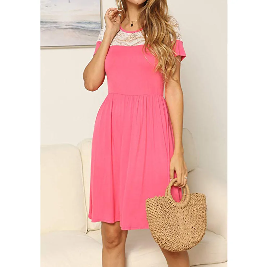 Летнее платье в стиле бохо женское летнее повседневное плиссированное с