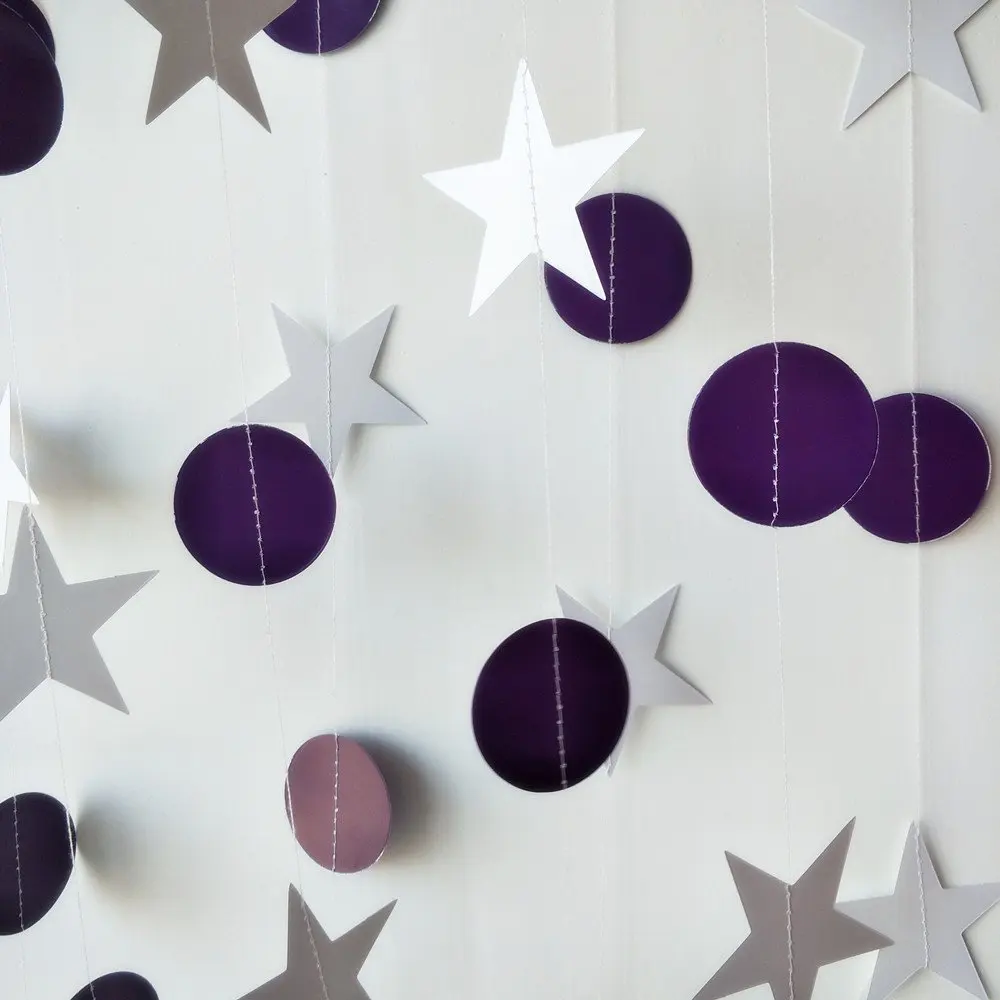 Детский синий 13 футов круг белый Звезда шар гирлянда 2 шт День Рождения украшения