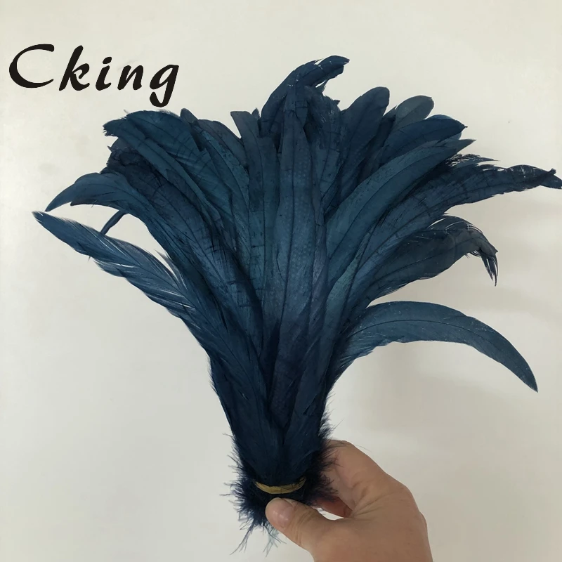 

20-25cm 8-10inch Navy Blue Dyed Rooster coque feathers OR cock tails plumes