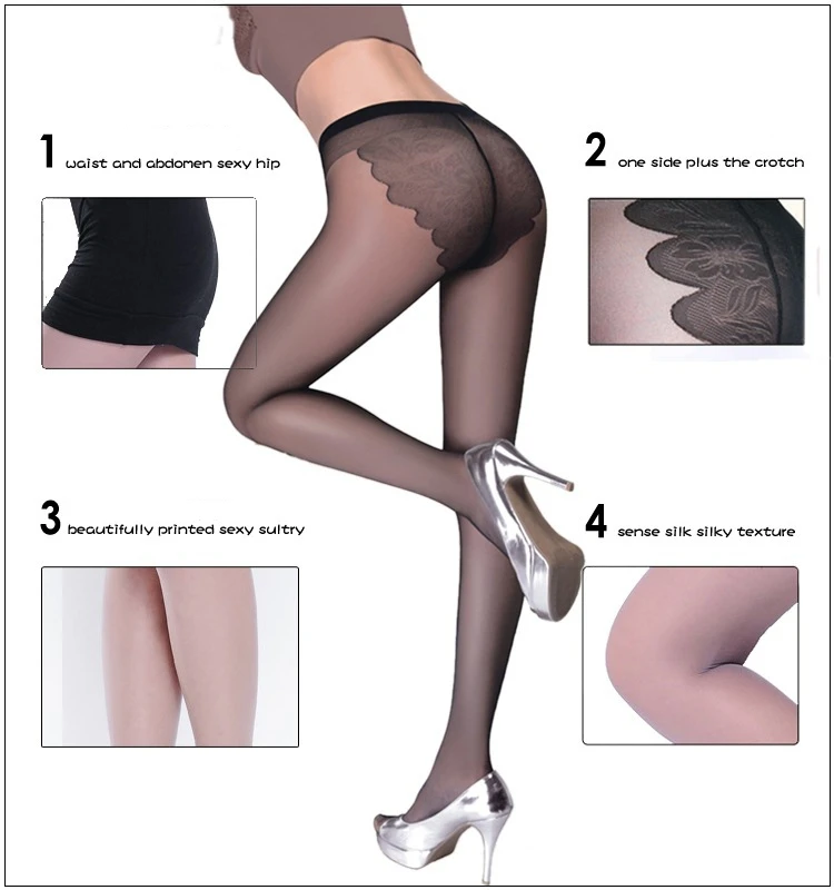 Летние ультра тонкие анти snag колготки бабочки core spun сексуальные бесшовные