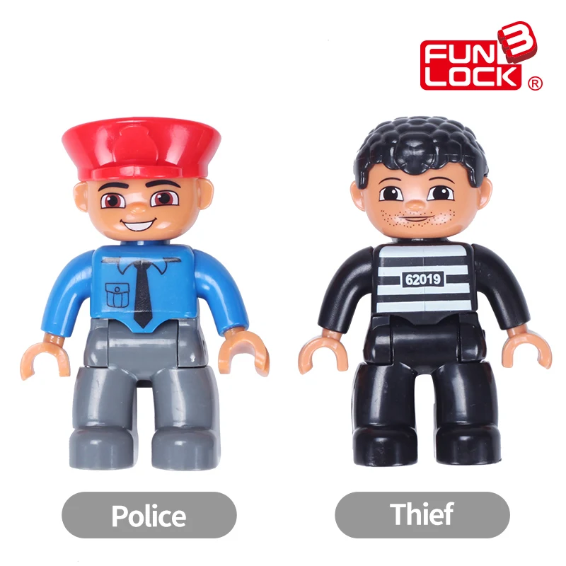 Funlock Duplo фигурки блоки моя семья папа мать брат сестра дедушка бабушка детские