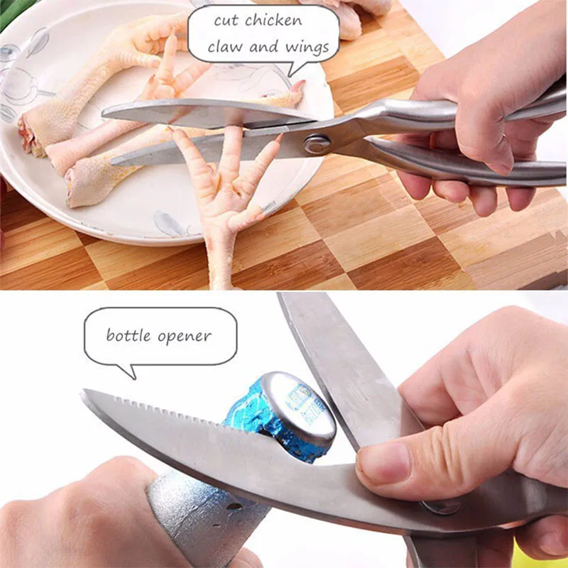 Нержавеющая Сталь Ножницы для еды пустотелая ручка курица костяной резак