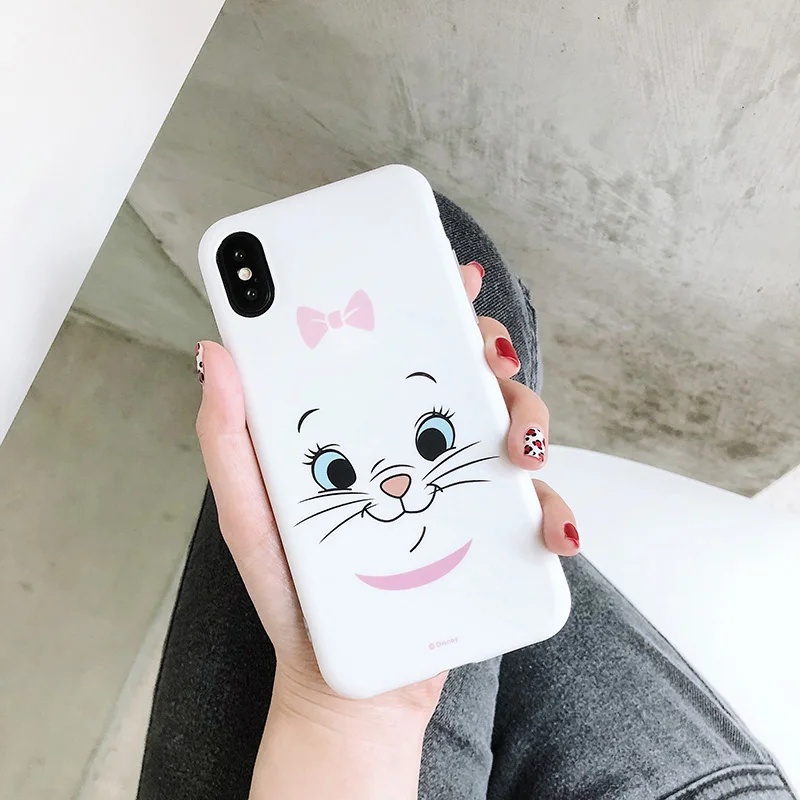 8 Милый розовый мягкий силиконовый чехол для телефона Marie Cat для iphone 6, 6s, 6 s, 7, 8 plus, чехол с героями мультфильмов для iphone X, XR, XS, MAX, чехол - Цвет: 8