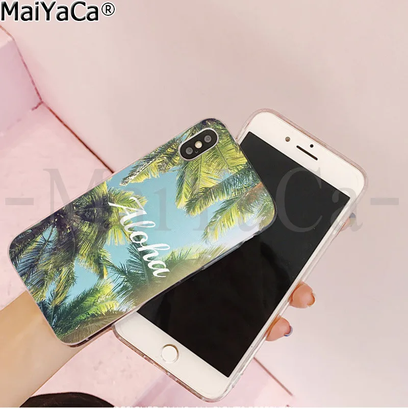 A5 MaiYaCa летние пляжные Гавайи Aloha море океан красочные милые чехол для телефона для Apple iPhone 8 7 6 6 S плюс X XS MAX 5 5S SE XR крышка - Цвет: A5