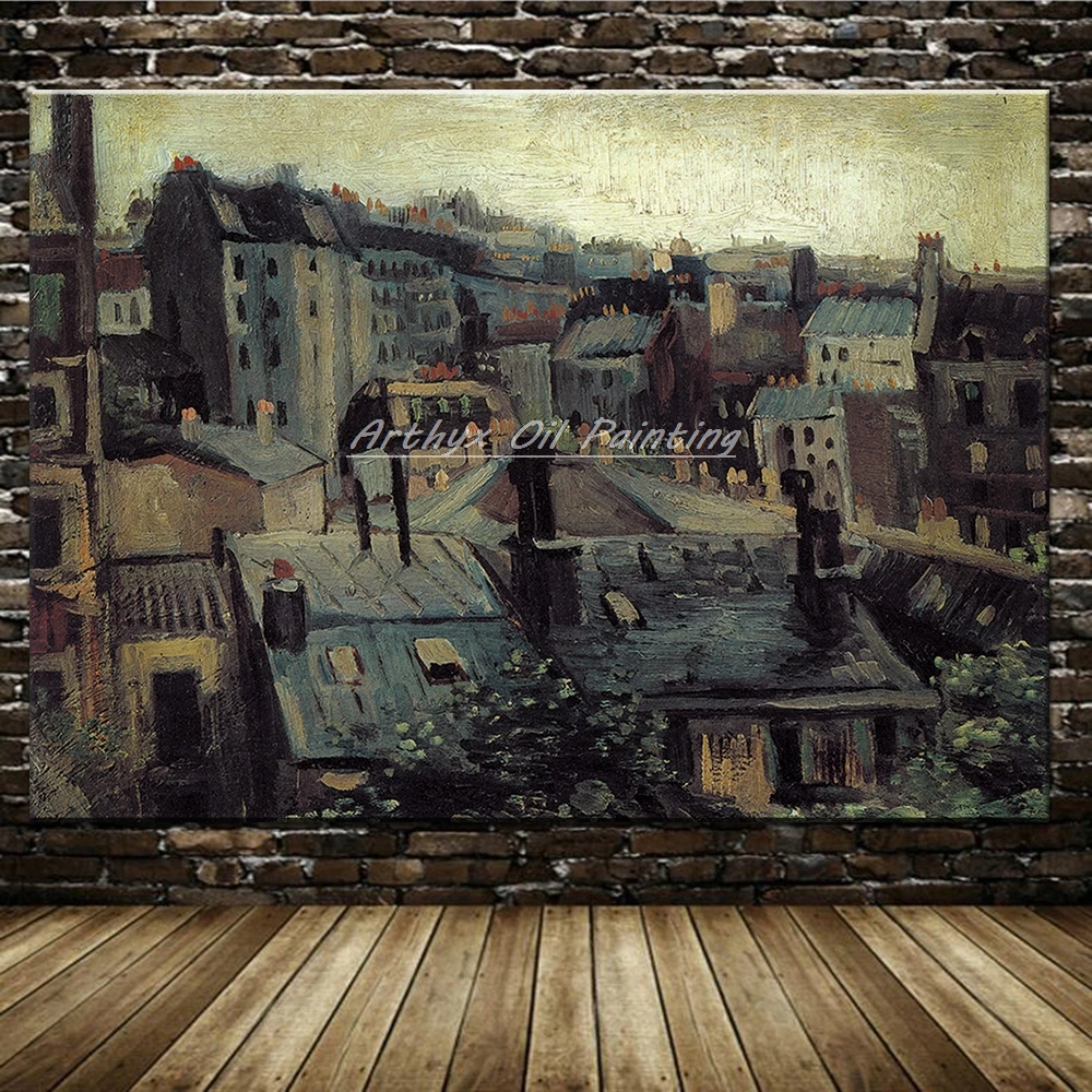 Картина Винсента Ван Гога крыши в Париже ручная работа картина маслом на холсте