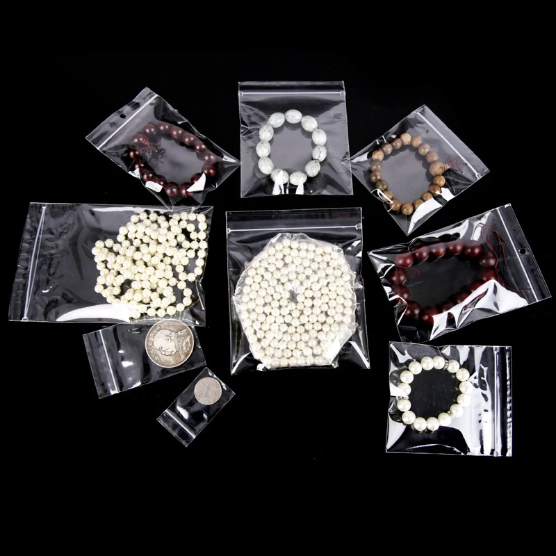 6x10cm Thick 0.12mm Jewelry Ziplock Bags Self Sealing 500pcs/lot Plastic Transparent PE Highly | Украшения и аксессуары