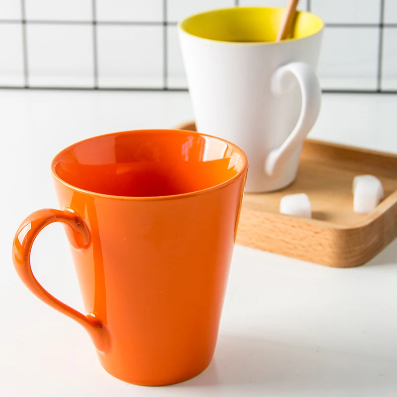 Creative mug cone cup tableware home creative fashion ceramic coffee small fresh drinking | Дом и сад