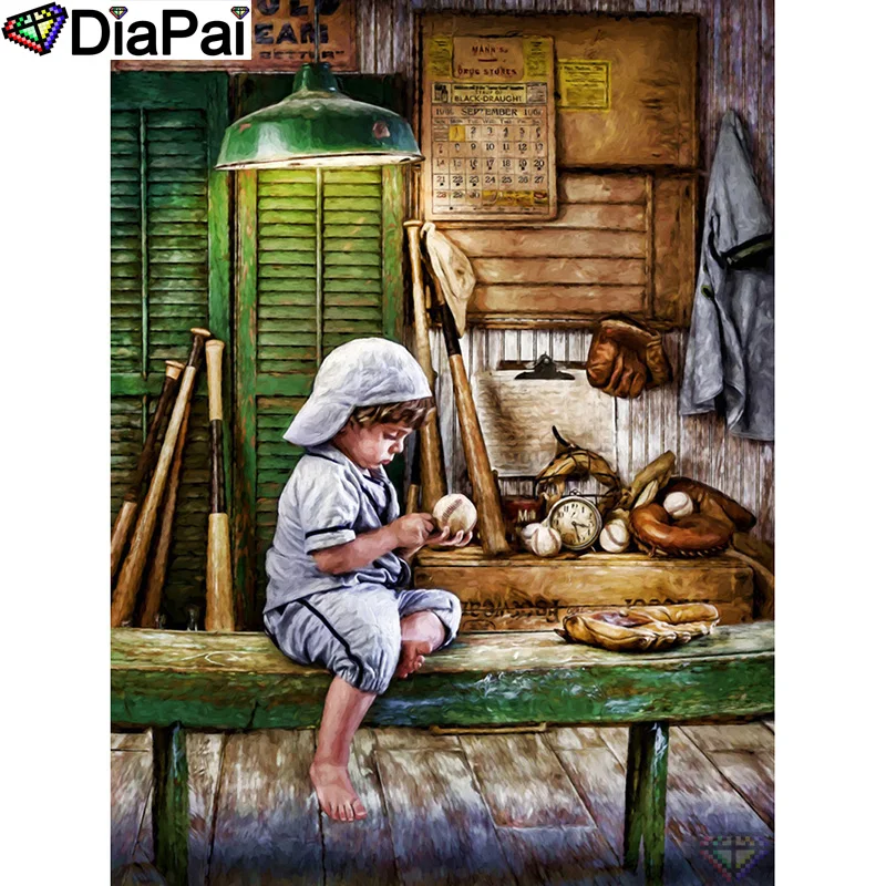 

DIAPAI 5D DIY Diamond Painting 100% Full Square/Round Drill "Child oil painting" Diamond Embroidery Cross Stitch 3D Decor A21451
