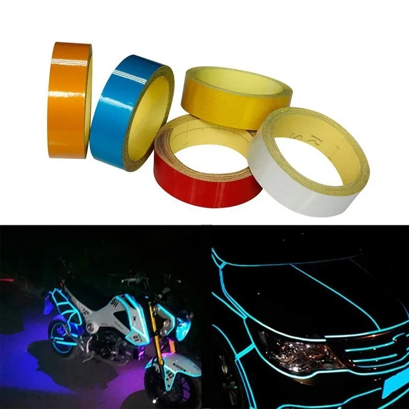 1 шт. чистый цвет отражающая свет безопасность безопасная светоотражающая лента