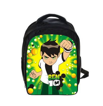 1pcs ben 10 13 дюймов мультфильм Бен 10 бен Tennyson дети рюкзак в детский сад школьная сумка дети печать рюкзаки для девочек и мальчиков Mochila - Цвет: 1pcs ben 10