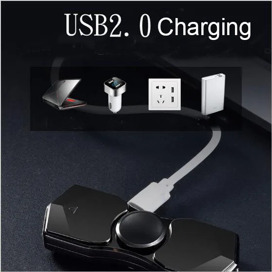 Красочные блики fingertip Электрический провод LED лампа Зажигалка гироскоп USB зарядка