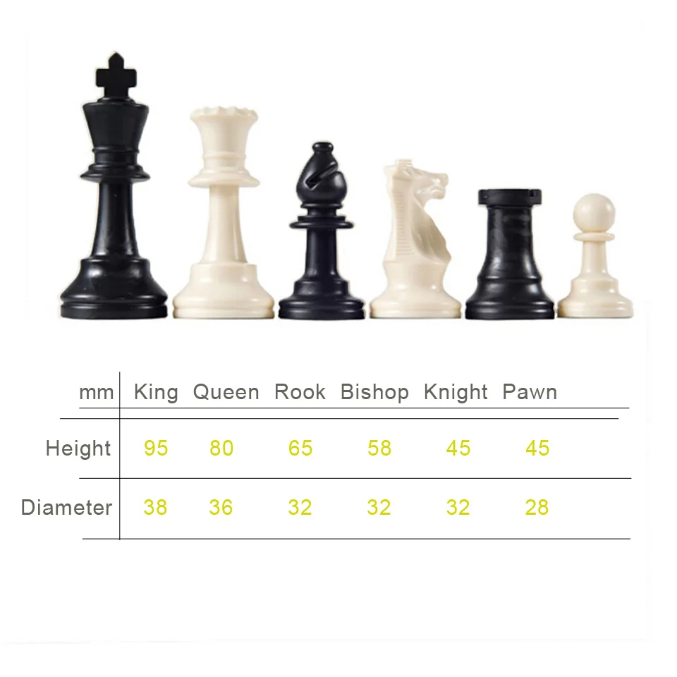 Высококачественный Шахматный набор King Высота 95 мм шахматная игра из