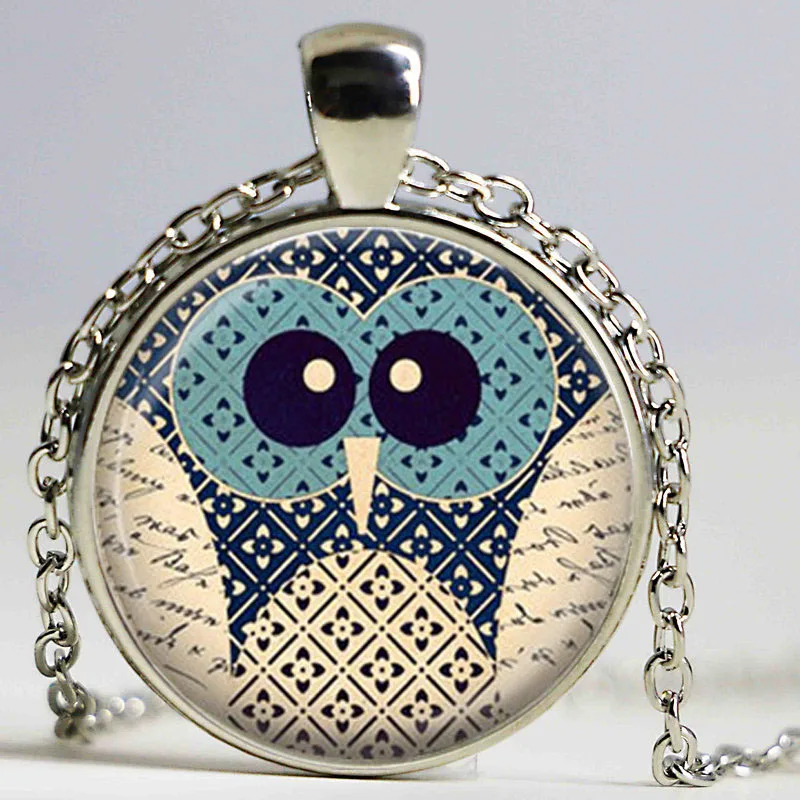 Ожерелье ручной работы в виде животных ожерелье совы для женщин стеклянный