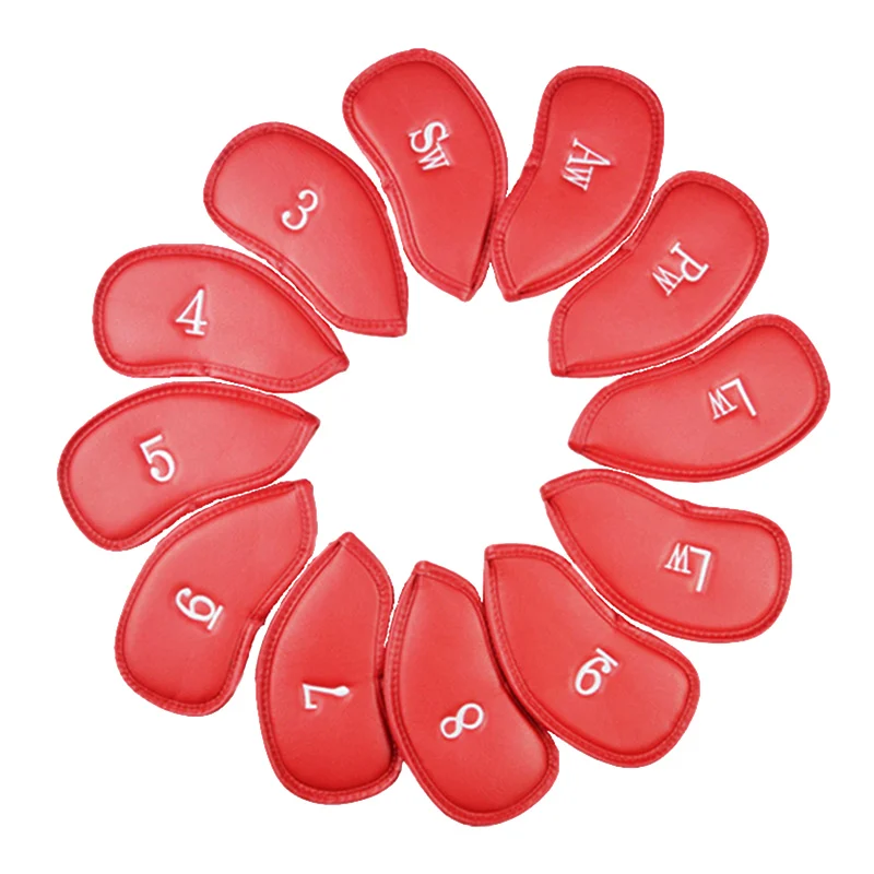 Newly 12Pcs Golf Iron Head Cover Set Universal Covers with Embroidery Numbers FMS19 | Спорт и развлечения