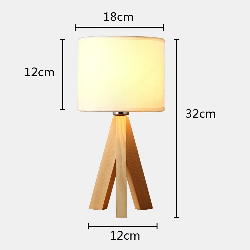 LED Table Lamp Wooden Bed Bedside Home Deco For Living Room Bedroom Lamparas De Mesa Para El Dormitorio Classic | Освещение