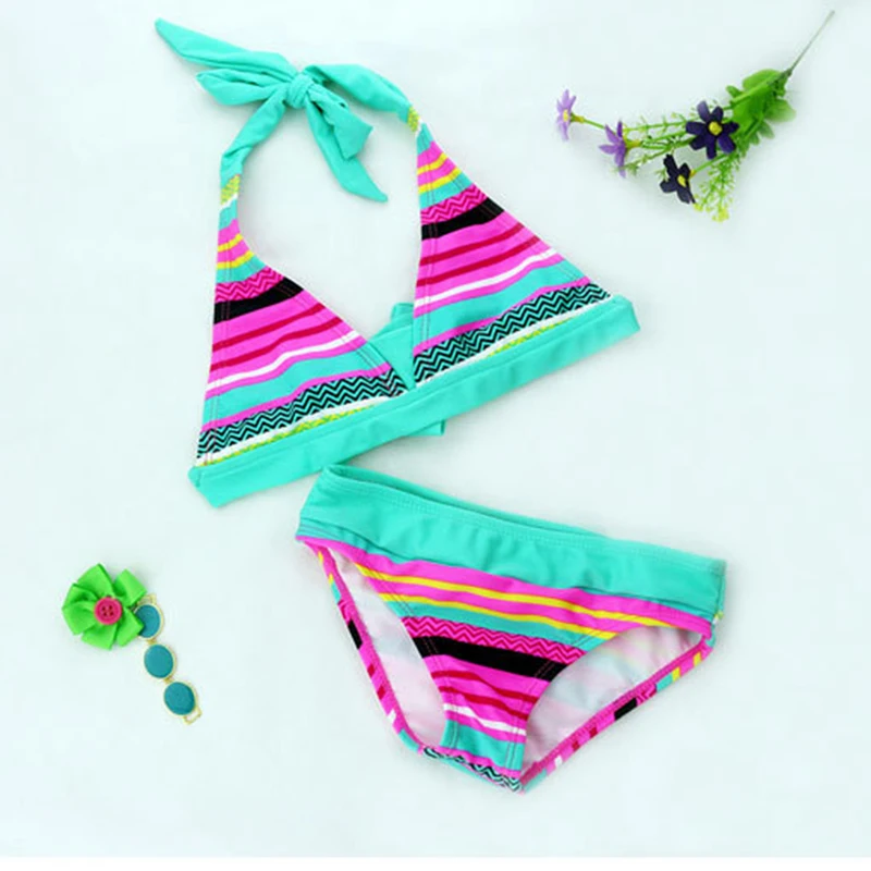 Купальный костюм для девочек 6-16 лет комплект из двух предметов купальный в