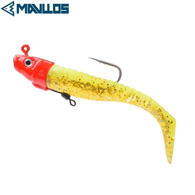 Mavllos 18g/25g/35g/45 г Пуэр чай (Lead Jig Head приманки металлический крюк черный блесна для