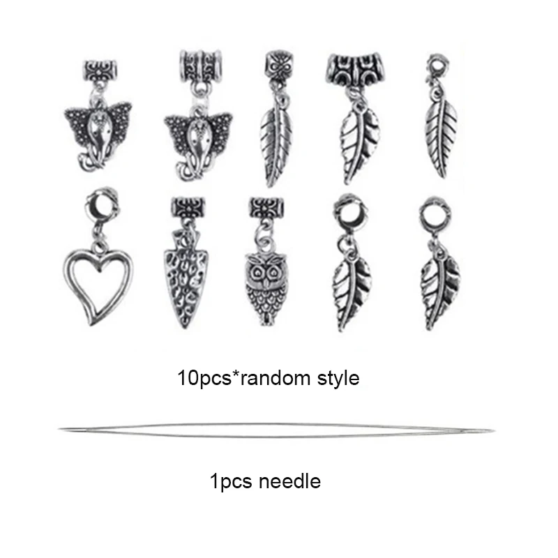 310 шт./компл. коса для волос деревянный бисер Серебряное золото металлическое