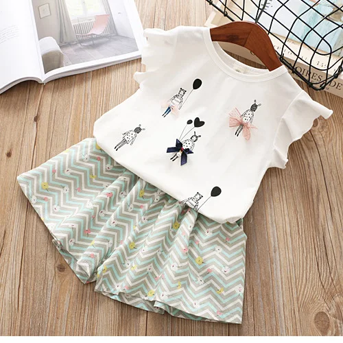 sky blue BL1127C Humor Bear/одежда для малышей Одежда для девочек коллекция года, брендовые комплекты одежды для девочек детская одежда для детей Топы для маленьких девочек+ штаны, От 2 до 6 лет - Цвет: sky blue BL1127C