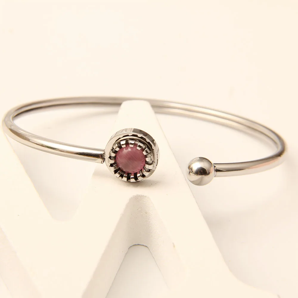 DICAYLUN браслет из нержавеющей стали Открытый манжета для женщин ювелирные изделия