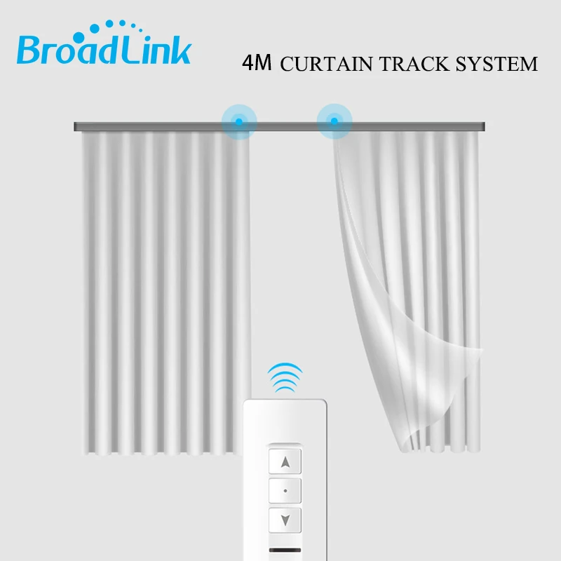 Broadlink CM WiFi шторный мотор+ 4 м настраиваемый Алюминиевый Электрический оконный шторный трек рельс IOS Android телефон пульт дистанционного управления