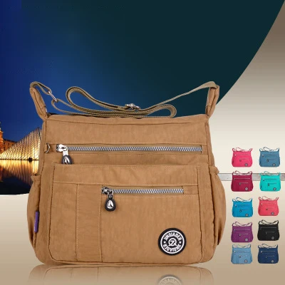 Женская сумка мессенджер водонепроницаемая нейлоновая через плечо женские