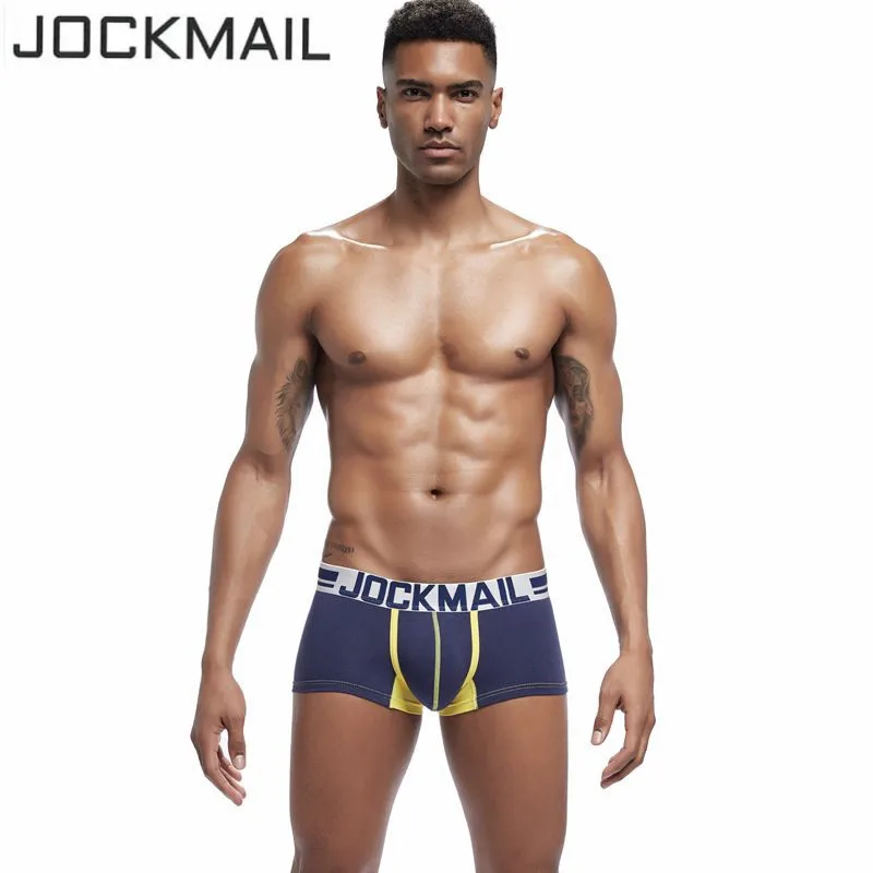 Бренд jockmail мужские боксеры дышащие боксерские шорты трусы сексуальные