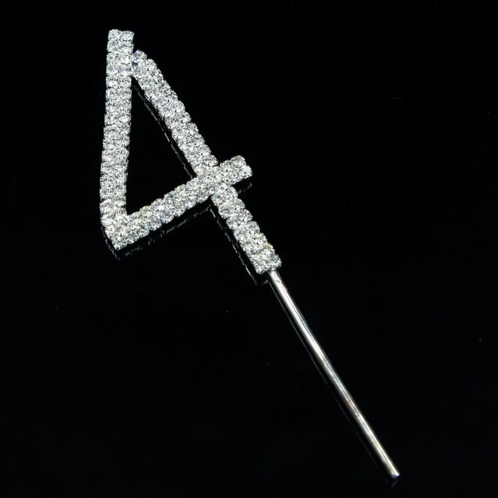 Новинка 2016 1 шт. кристалл стразы номер торта Топпер для свадьбы юбилея и дня