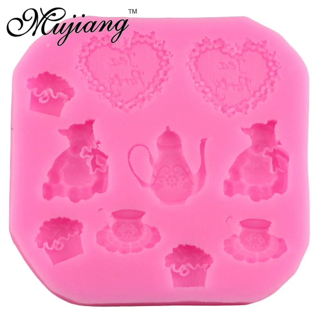 Силиконовые формы для помадки с мишками Mujiang свадебные инструменты украшения