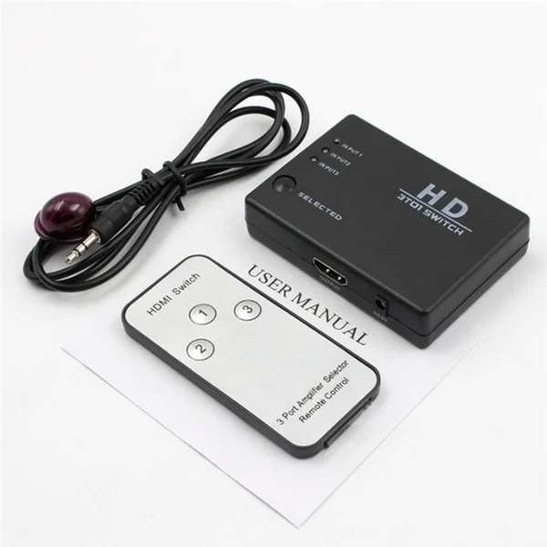 Hdmi Multiport 3 Or 5 Ports HDMI Splitter Switch Selector Switcher Hub+Remote For HDTV PC HOT FOR DVD STB GAME HDTV HDMI. I5