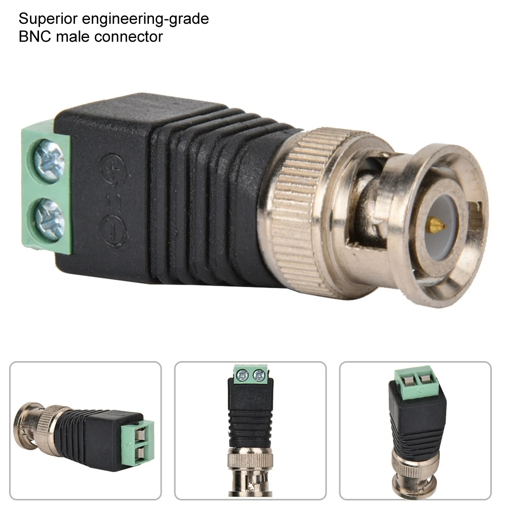 10 шт. BNC разъем винт терминал коаксиальный Видео балун адаптер