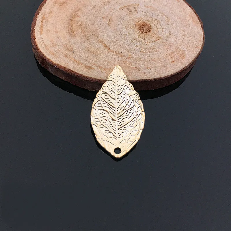 100 шт. соединители в виде листьев золота 14 х24 мм|charms zodiac|charm dropperscharms mini |