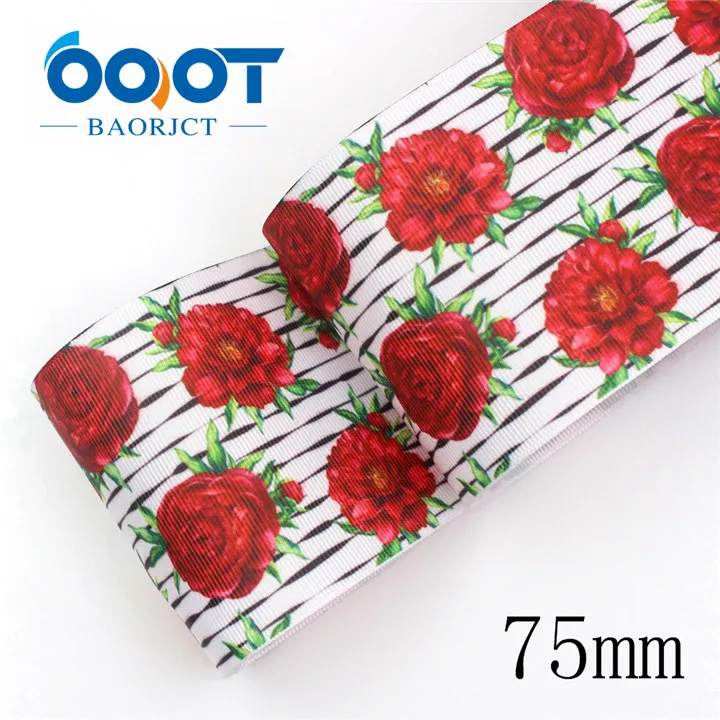 G-18925-1187 OOOT BAORJCT G-18925-1178, 38 мм/75 мм 10 ярдов весенние ленты с цветами Термотрансферная печать grosgrain, DIY аксессуары для одежды - Цвет: G-18925-1187