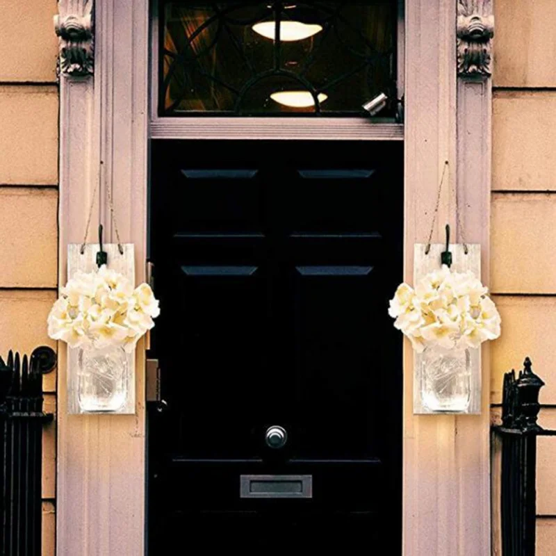 Светодиодная банка стеклянная бутылка украшение цветок декоративные огни