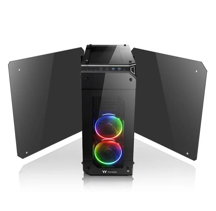 Tt View 71 TG/View 71 TG RGB шасси(3* RGB вентилятор/5 мм закаленное стекло/модульная/Поддержка 420 воды ряд