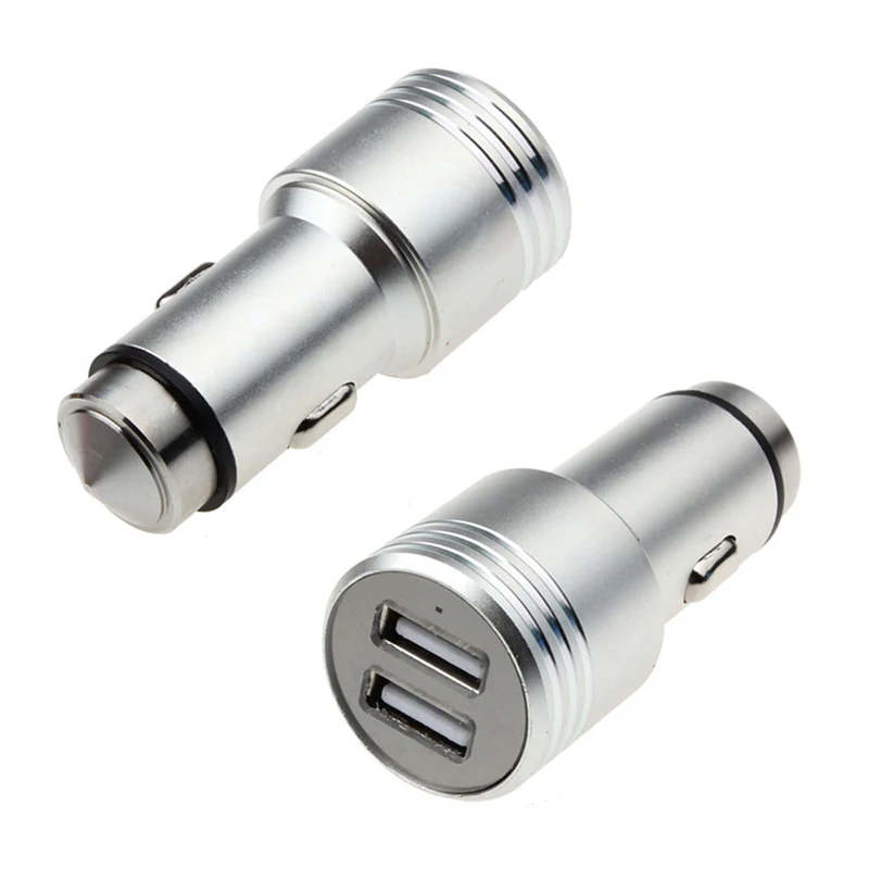 Мини Переходник USB для зарядки в машине 2 порта Автомобильное зарядное устройство
