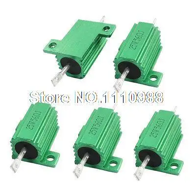 

Chassis Mount Aluminium Case Wire Wound Power Resistor 56 Ohm 25W 5Pcs