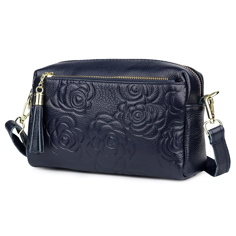 

lady day clutches genuine leather small comestic bag woman fashion flower print tassel evening clutch tote bag shoulder bags