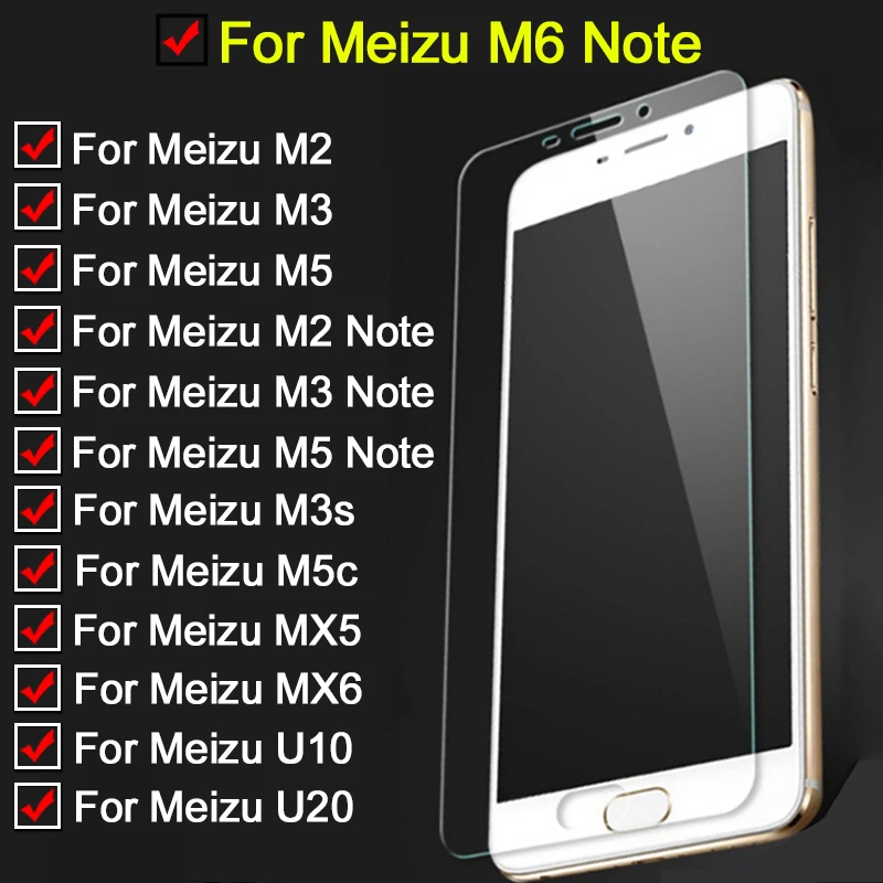 Защитное стекло для meizu m6 note maisie m3s m5c m2 m3 m5 m 3 5 6 3s 5c u10 u20 mx6 закаленное защитное