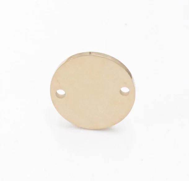 

Jaymaxi 8mm-30mm Round Tag Connector Mirror Polished Stainless Steel Rose Gold Color DIY Jewelry Material 20Pieces/lot