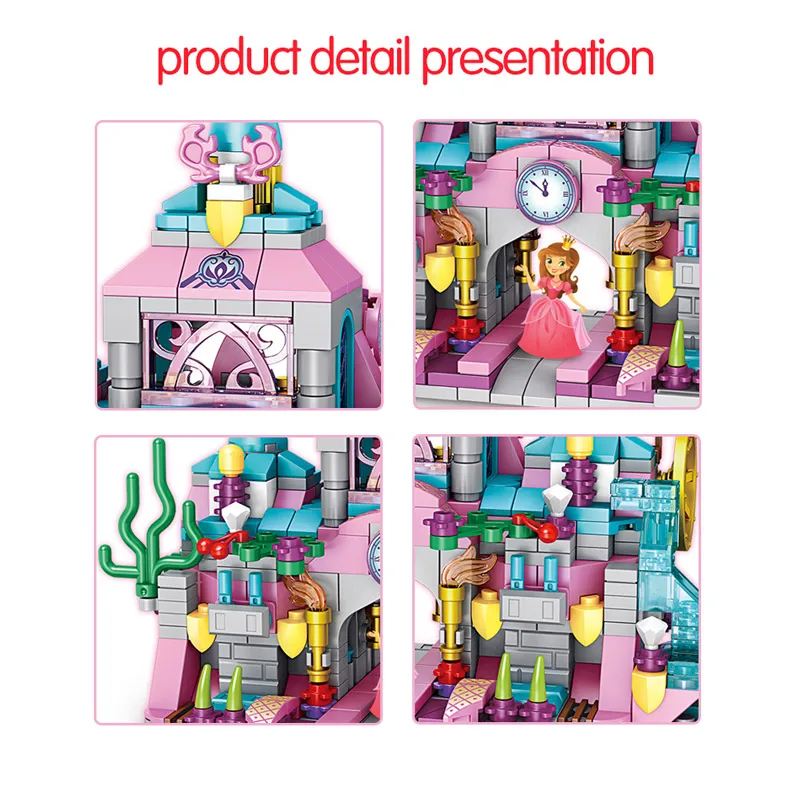 566 шт Принцесса замок модель строительные блоки Совместимые с друзьями девочки