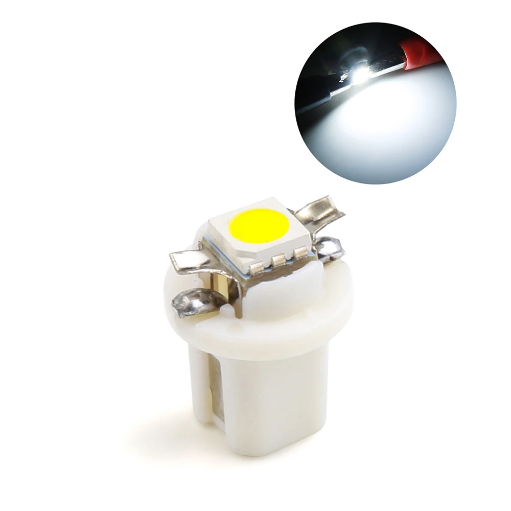 10 шт. T5 светодиодный 5050 SMD лампа автомобиля манометр Speedo Dash лампы B8.5D 509T B8.5