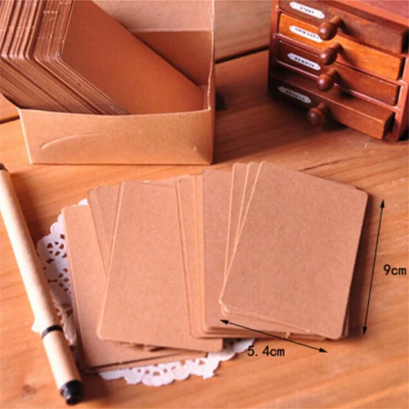 20 шт./лот милые черно белые крафт бумага блокноты для карт креативные корейские