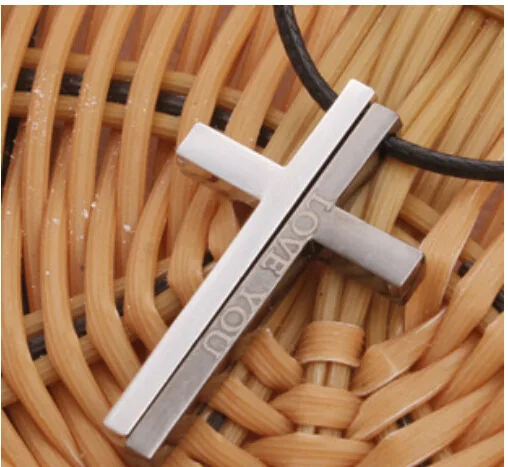 Модное ожерелье для влюбленных из титановой стали с подвеской в виде креста