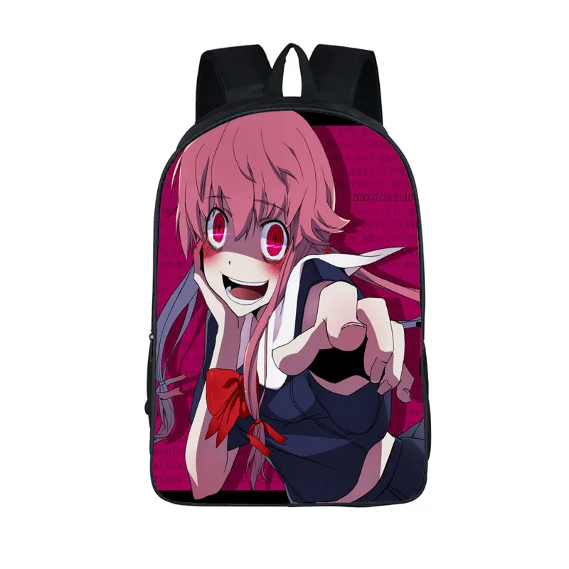 Рюкзак Mirai Nikki для девочек и мальчиков рюкзак ноутбука повседневная дорожная
