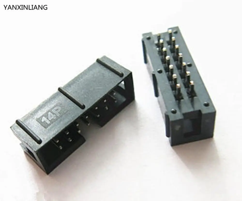10 шт./лот DC3 14-контактный 2x7Pin двухрядный шаг 2 54 мм двухдиапазонный прямой