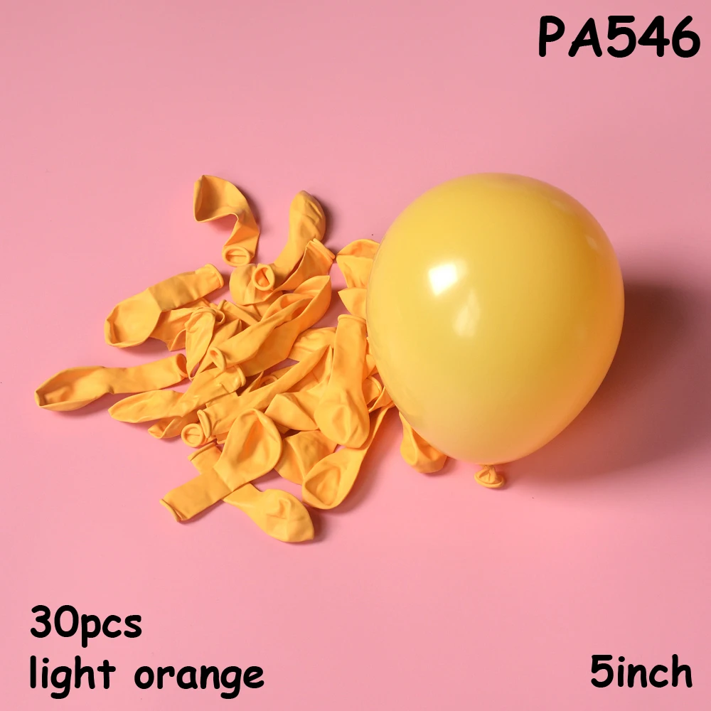 PA546 light orange 30 шт Мини Пастельные латексные шары " Ассорти Макарон конфетных цветов вечерние шары для свадьбы Дети День рождения Декор шар в форме арки - Цвет: PA546 light orange