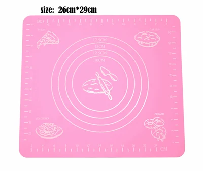 small pink Ex-Большой силиконовый коврик для выпечки для духовки весы раскатки теста коврик для выпечки прокатки помадка, кондитерские изделия коврик с антипригарным покрытием жаропрочная посуда, Кулинария Инструменты - Цвет: small pink